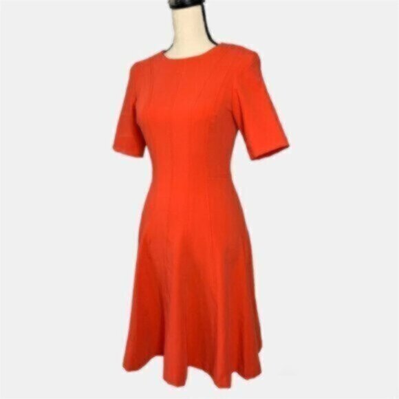NWT Banana Republic Orange Panel Fit & Flat Sheath Office Dress - Picture 3 of 11